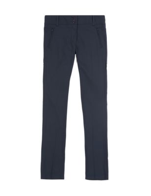 Girls&#39; Crease Resistant Zip Pocket Trousers with Adjustable Waist & Hem & Triple Action Stormwear&trade;